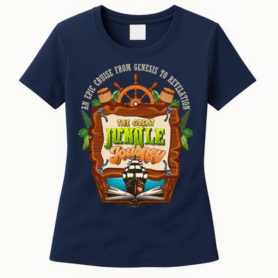 Jungle Journey Vbs 2024 Vacation Bible School Summer Camp Womens T-Shirt