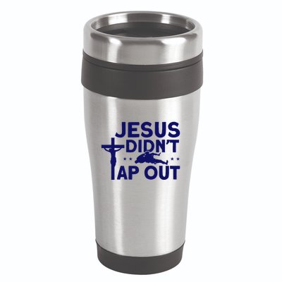 Jiu Jitsu Vintage Jesus DidnT Tap Out 16oz Travel Tumbler