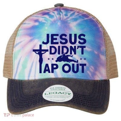 Jiu Jitsu Vintage Jesus DidnT Tap Out Legacy Tie Dye Trucker Hat