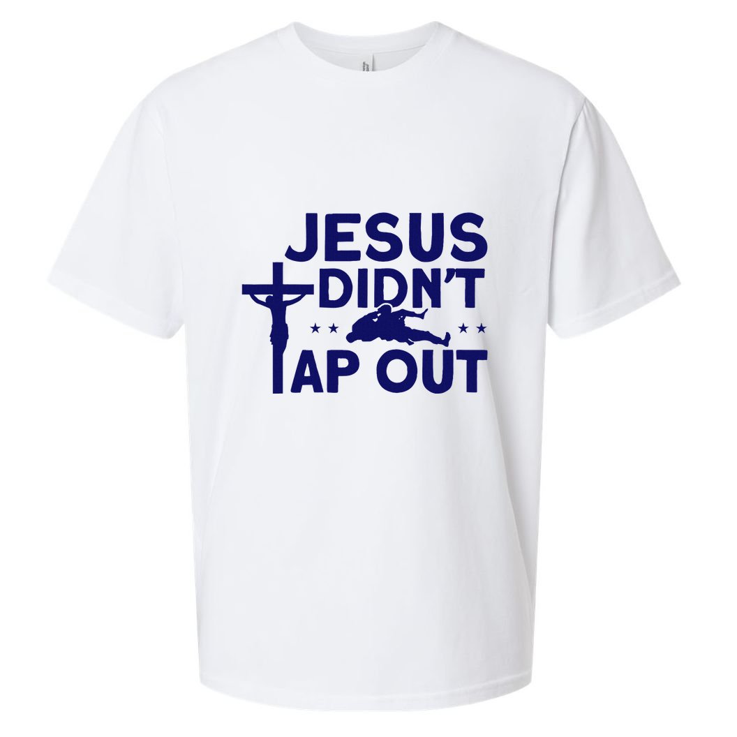 Jiu Jitsu Vintage Jesus DidnT Tap Out Sueded Cloud Jersey T-Shirt