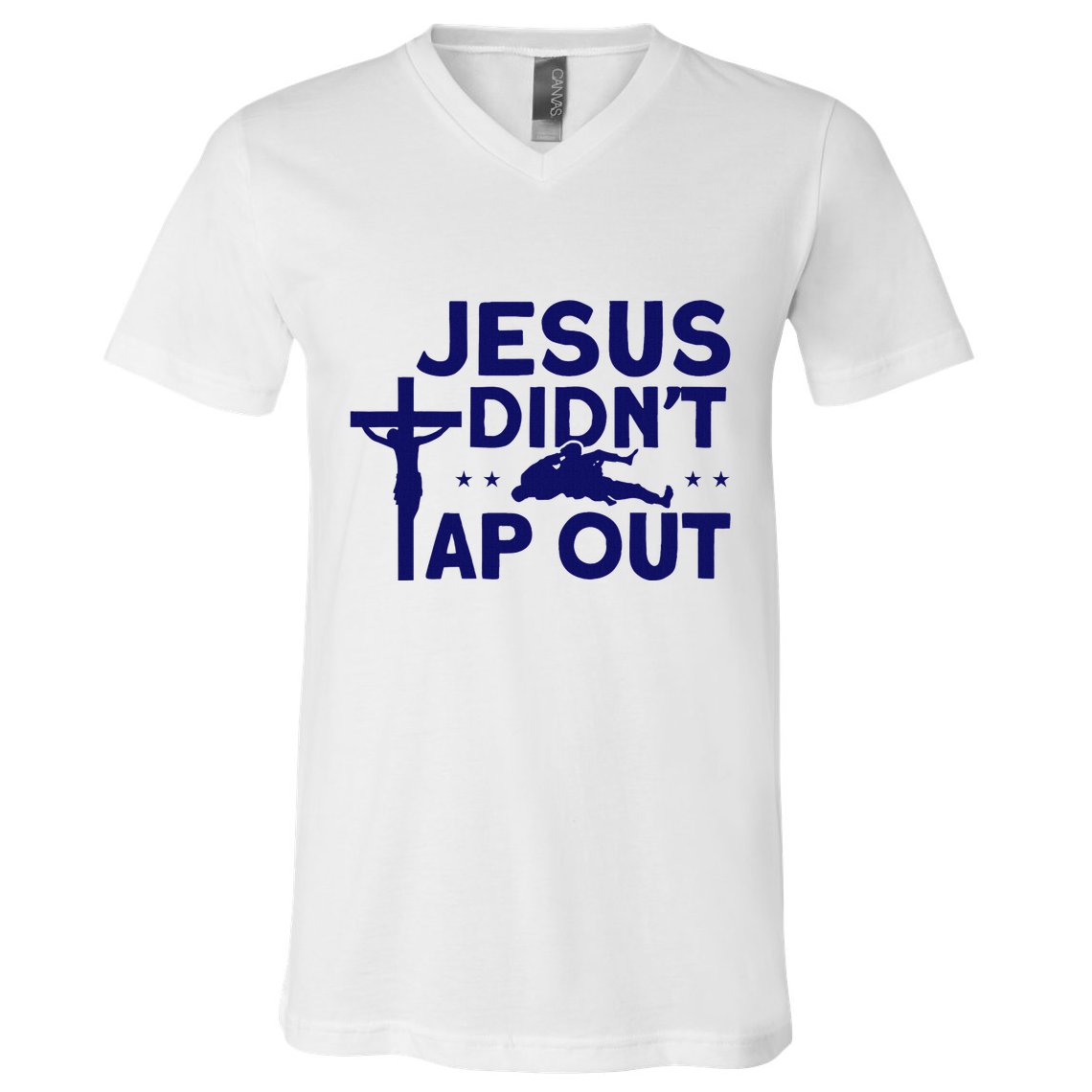 Jiu Jitsu Vintage Jesus DidnT Tap Out V-Neck T-Shirt
