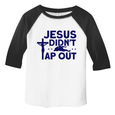 Jiu Jitsu Vintage Jesus DidnT Tap Out Toddler Fine Jersey T-Shirt