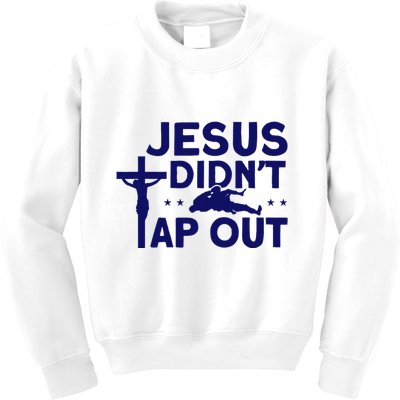 Jiu Jitsu Vintage Jesus DidnT Tap Out Kids Sweatshirt
