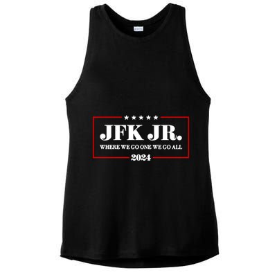 Jfk Jr Where We Go One We Go All 2024 Ladies PosiCharge Tri-Blend Wicking Tank