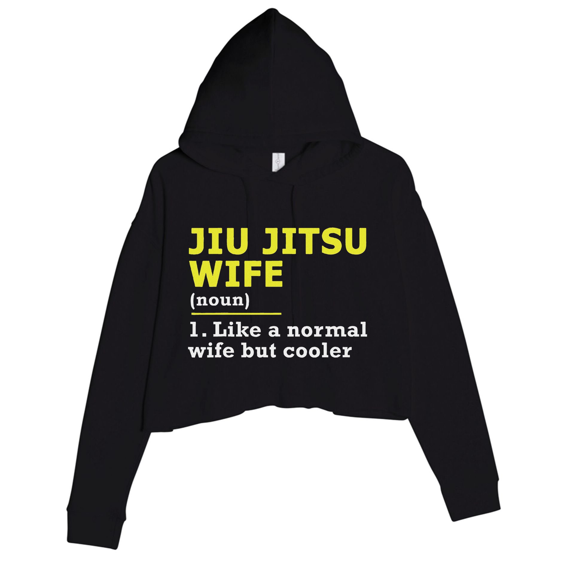 Jiu Jitsu Wife Definition Crop Fleece Hoodie