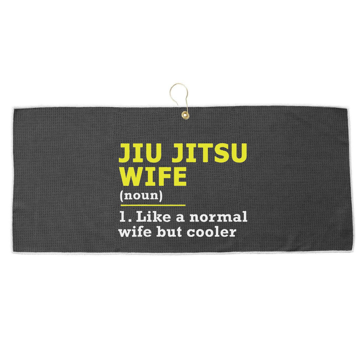 Jiu Jitsu Wife Definition Large Microfiber Waffle Golf Towel