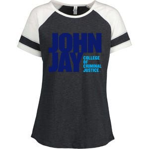 John Ja Y College Of Criminal Justice Bloodhounds Enza Ladies Jersey Colorblock Tee