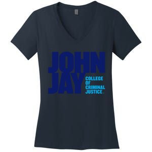 John Ja Y College Of Criminal Justice Bloodhounds Women's V-Neck T-Shirt