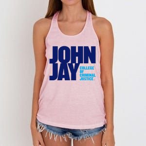 John Ja Y College Of Criminal Justice Bloodhounds Women's Knotted Racerback Tank