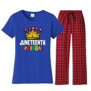 Juneteenth King Afro African Black History Month Meaningful Gift Women's Flannel Pajama Set