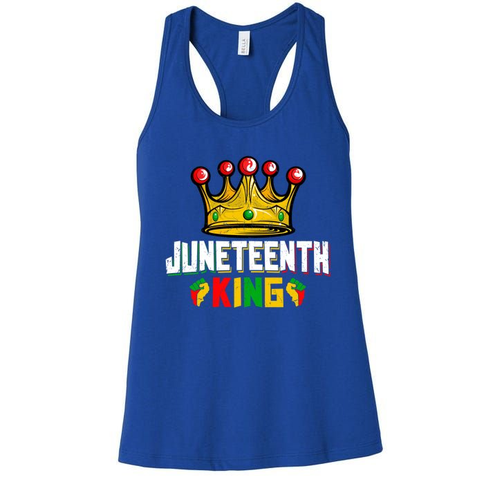 Juneteenth King Afro African Black History Month Meaningful Gift Women's Racerback Tank