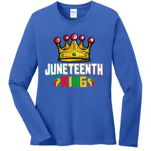 Juneteenth King Afro African Black History Month Meaningful Gift Ladies Long Sleeve Shirt