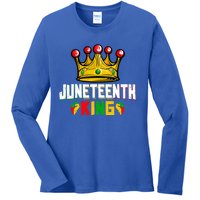 Juneteenth King Afro African Black History Month Meaningful Gift Ladies Long Sleeve Shirt