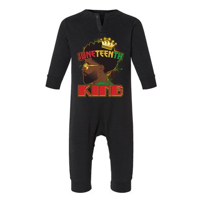 Juneteenth King Black African American Man Afro Infant Fleece One Piece