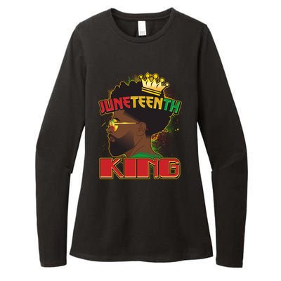 Juneteenth King Black African American Man Afro Womens CVC Long Sleeve Shirt