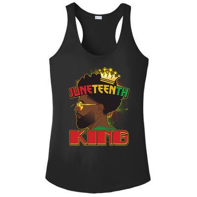 Juneteenth King Black African American Man Afro Ladies PosiCharge Competitor Racerback Tank