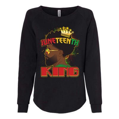 Juneteenth King Black African American Man Afro Womens California Wash Sweatshirt