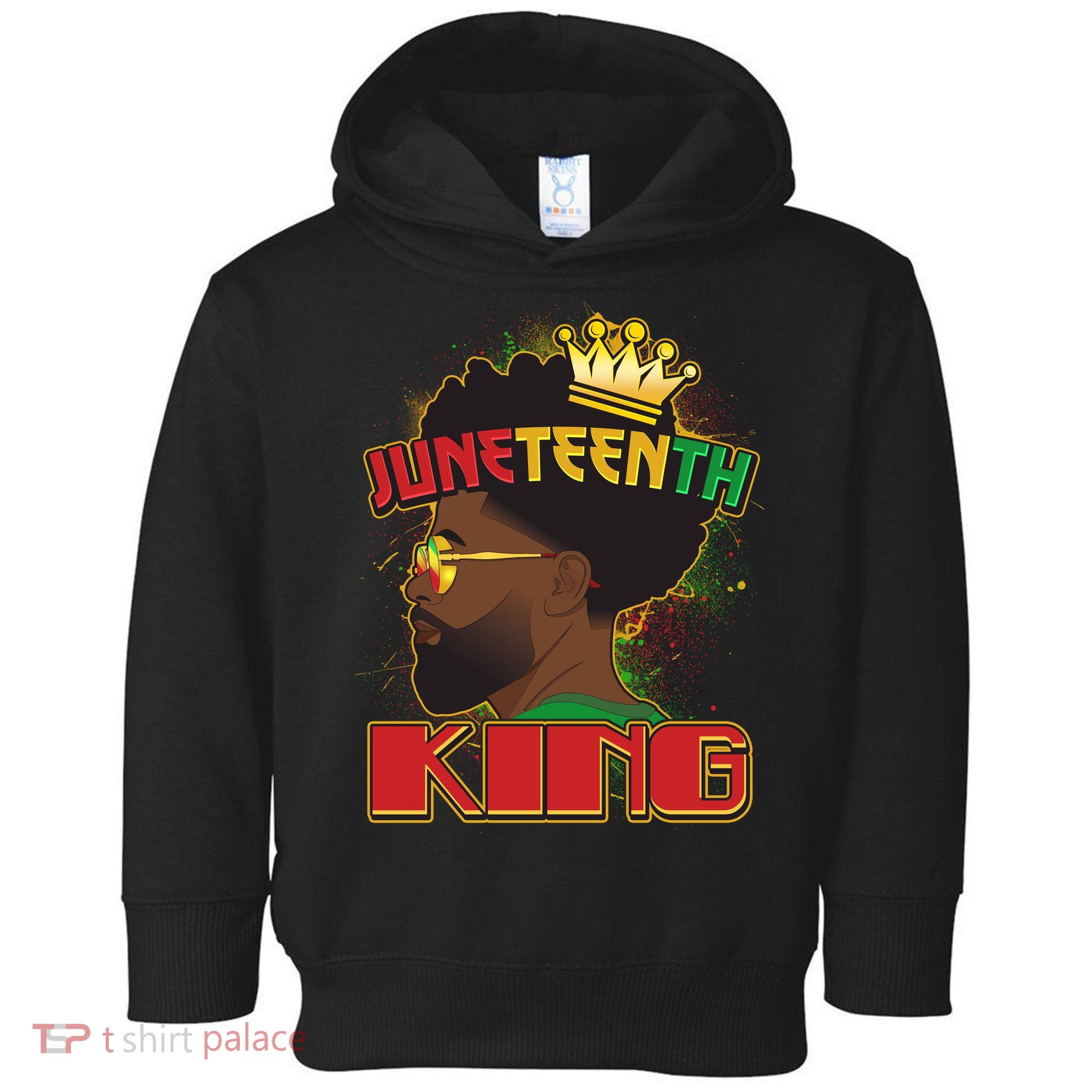 Juneteenth King Black African American Man Afro Toddler Hoodie