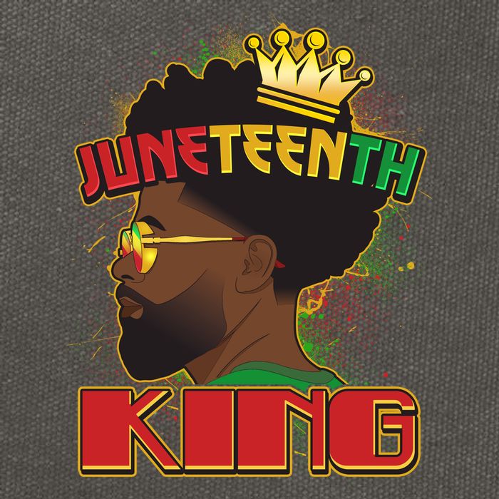 Juneteenth King Black African American Man Afro Cotton Canvas Backpack