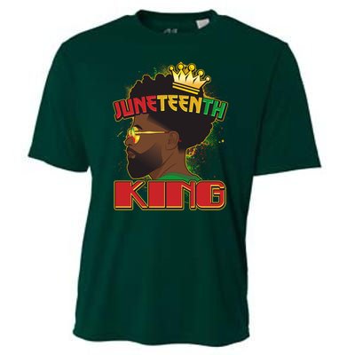 Juneteenth King Black African American Man Afro Cooling Performance Crew T-Shirt