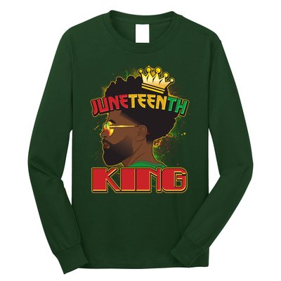 Juneteenth King Black African American Man Afro Long Sleeve Shirt