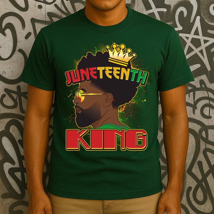 Juneteenth King Black African American Man Afro T-Shirt