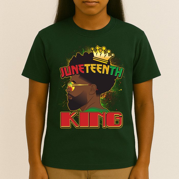 Juneteenth King Black African American Man Afro T-Shirt