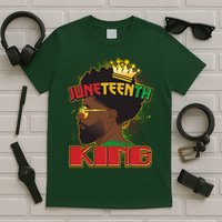 Juneteenth King Black African American Man Afro T-Shirt
