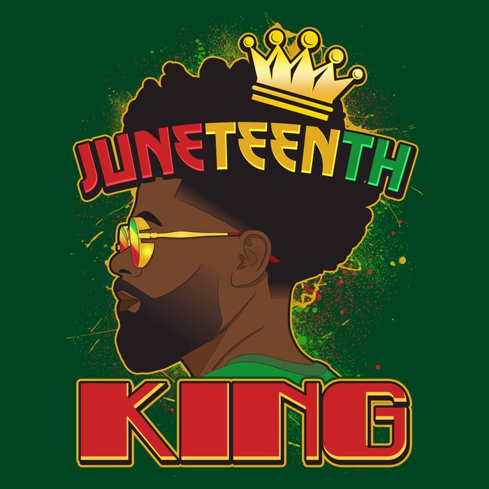 Juneteenth King Black African American Man Afro T-Shirt