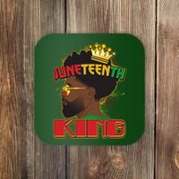 Juneteenth King Black African American Man Afro Coaster