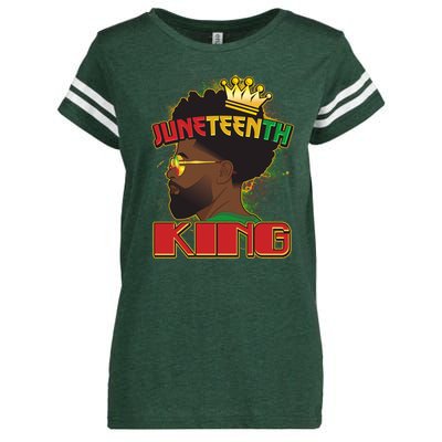 Juneteenth King Black African American Man Afro Enza Ladies Jersey Football T-Shirt