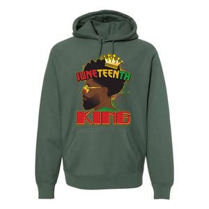 Juneteenth King Black African American Man Afro Premium Hoodie