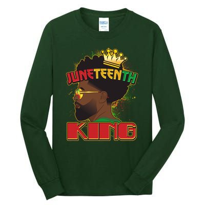 Juneteenth King Black African American Man Afro Tall Long Sleeve T-Shirt