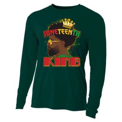 Juneteenth King Black African American Man Afro Cooling Performance Long Sleeve Crew