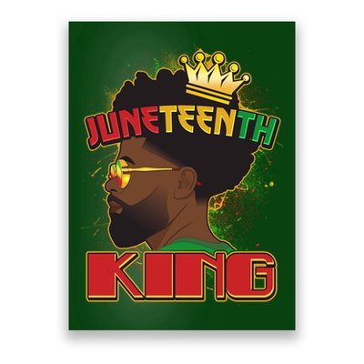 Juneteenth King Black African American Man Afro Poster