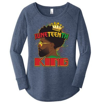 Juneteenth King Black African American Man Afro Women's Perfect Tri Tunic Long Sleeve Shirt