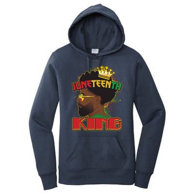 Juneteenth King Black African American Man Afro Women's Pullover Hoodie