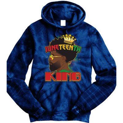 Juneteenth King Black African American Man Afro Tie Dye Hoodie