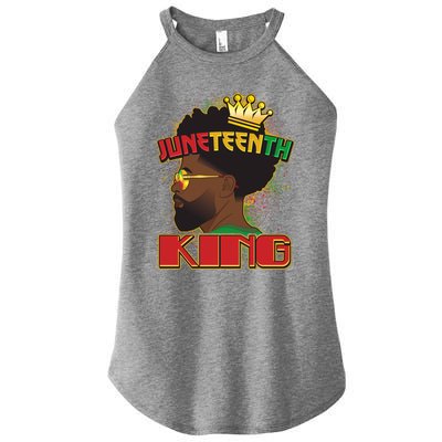 Juneteenth King Black African American Man Afro Women's Perfect Tri Rocker Tank