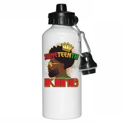 Juneteenth King Black African American Man Afro Aluminum Water Bottle