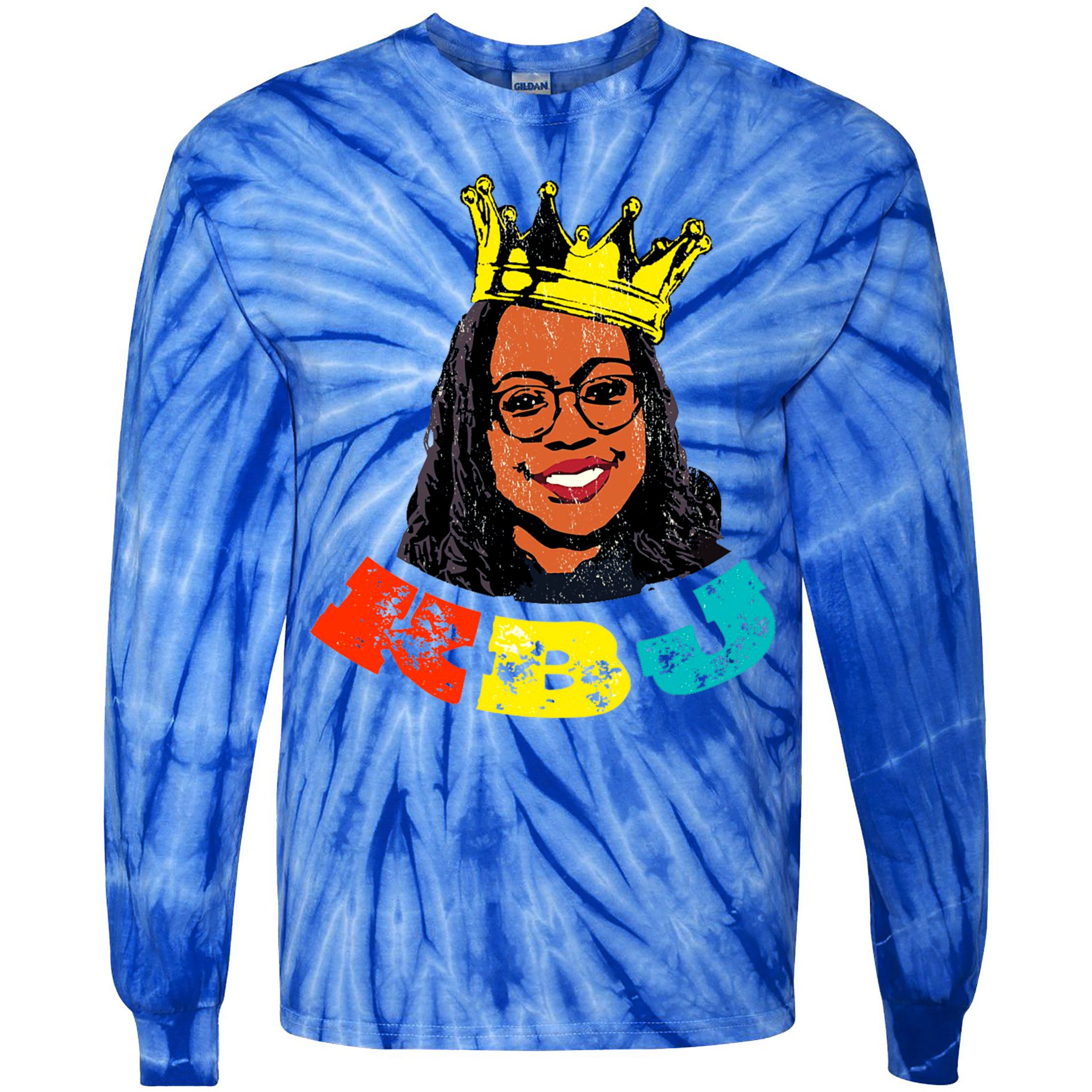 Judge Ketanji Brown Jackson Black Girl Magic Supreme Court Tie-Dye Long Sleeve Shirt