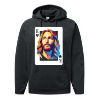 Jesus King Card Christian Performance Fleece Hoodie