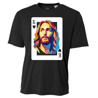 Jesus King Card Christian Cooling Performance Crew T-Shirt