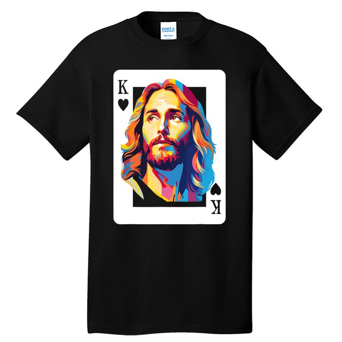 Jesus King Card Christian Tall T-Shirt