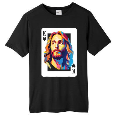 Jesus King Card Christian Tall Fusion ChromaSoft Performance T-Shirt