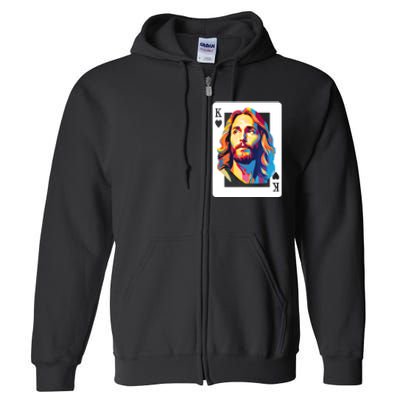 Jesus King Card Christian Full Zip Hoodie