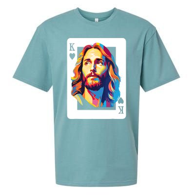 Jesus King Card Christian Sueded Cloud Jersey T-Shirt