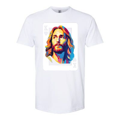 Jesus King Card Christian Softstyle CVC T-Shirt