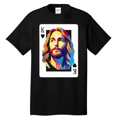 Jesus King Card Christian Tall T-Shirt