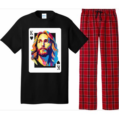 Jesus King Card Christian Pajama Set